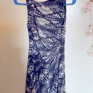 Eiffel Tower midi black and white dress.